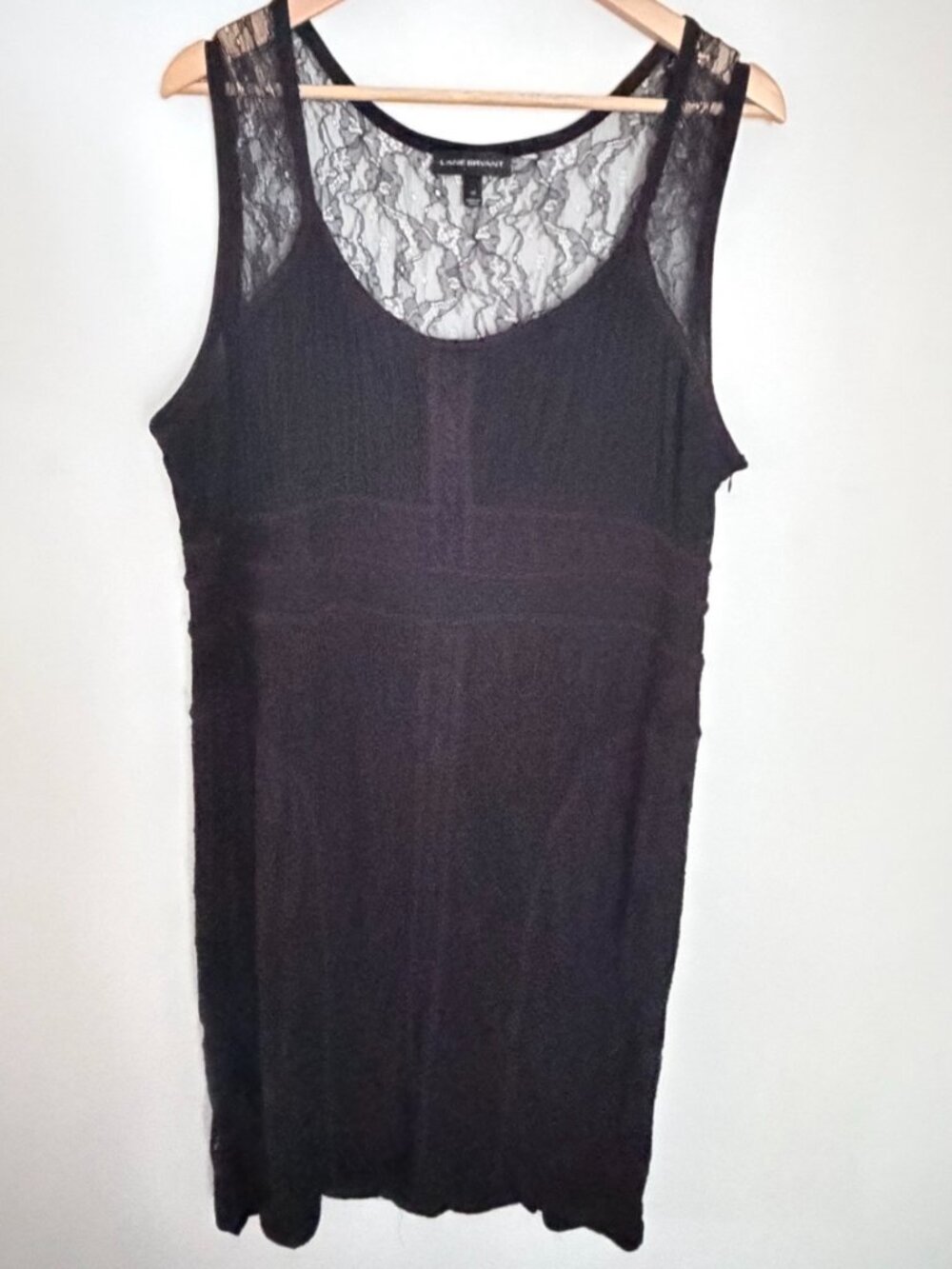Lane Bryant Black Lace Sheath Dress Size 22 Plus Sleeveless Cocktail Dress